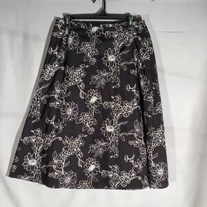 SAGHARBOR Petite A-Line Floral Print Skirt